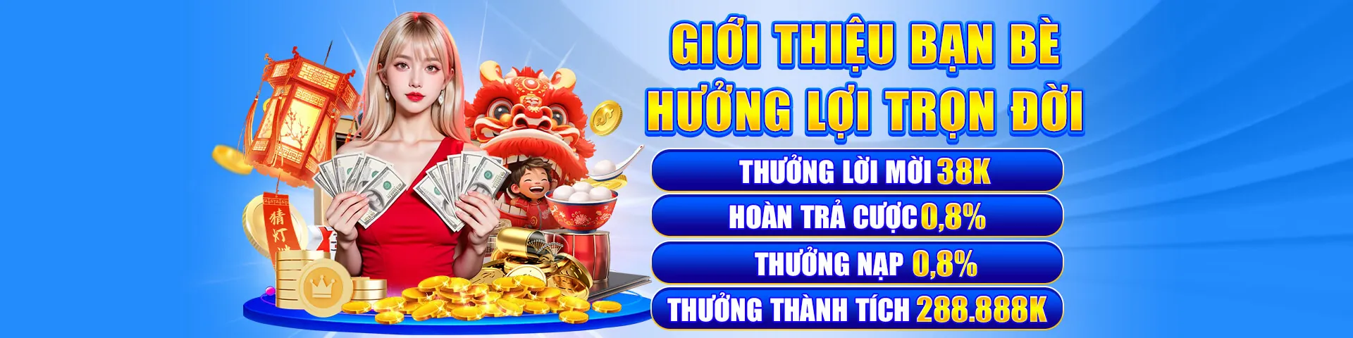 Thưởng giới thiệu bạn bè on88 casino